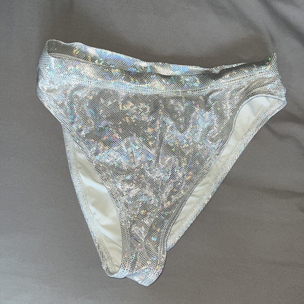 Iridescent Silver Rave Bottoms - Picture 3 of 3